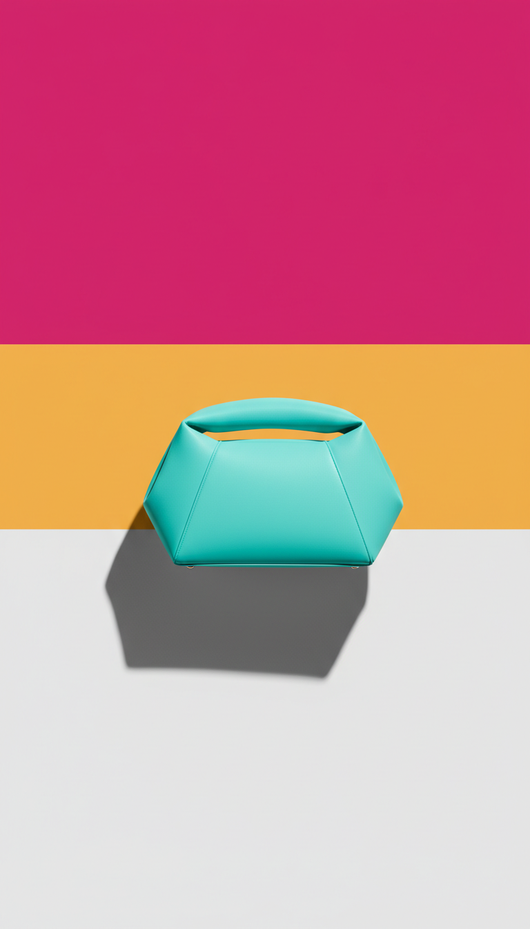 Bolso statement cian neón