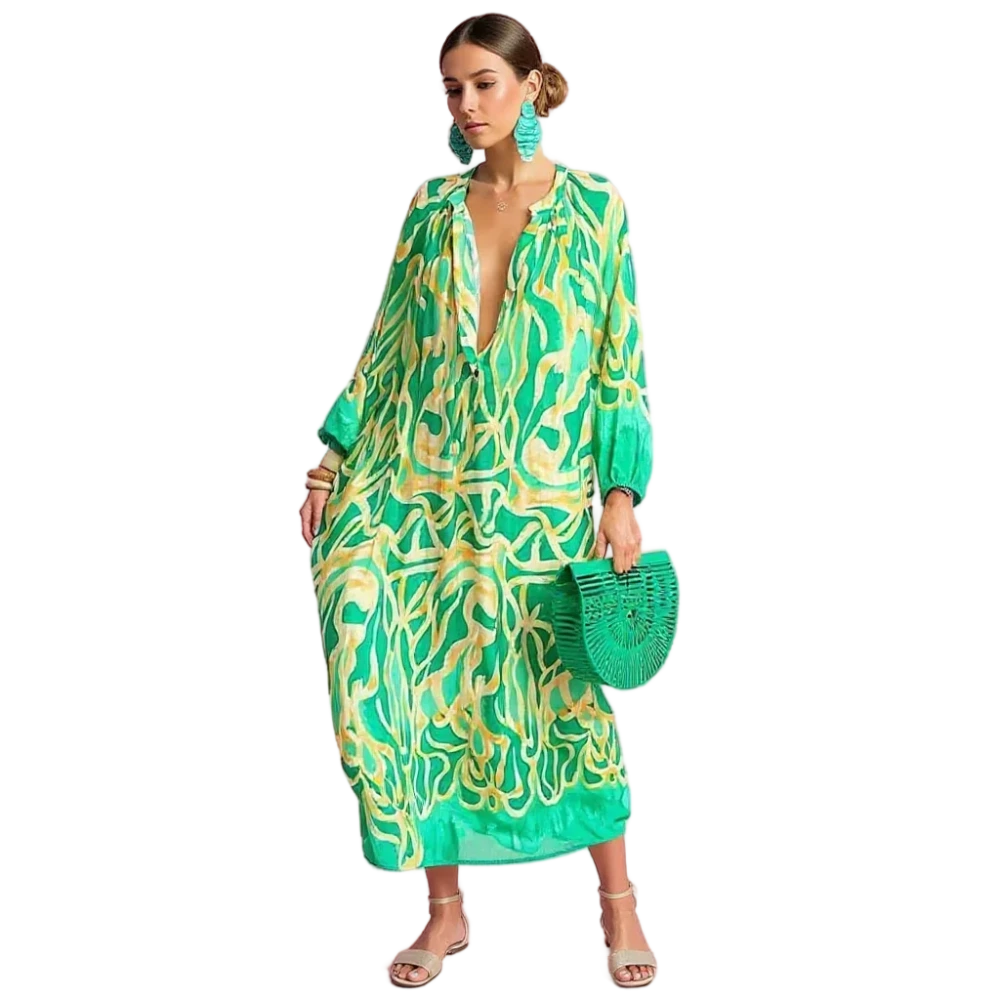 Vestido con estampado boho