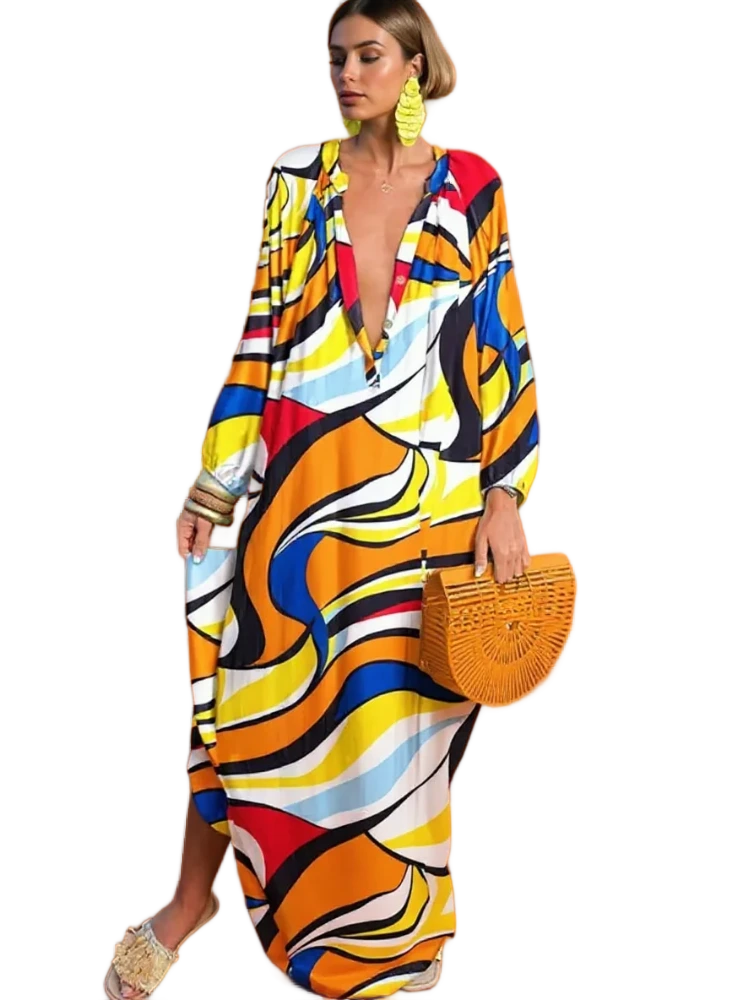 Vestido con estampado boho