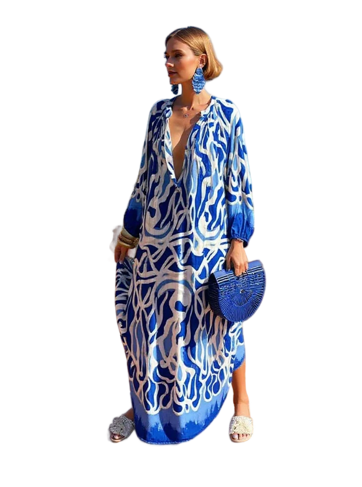 Vestido con estampado boho
