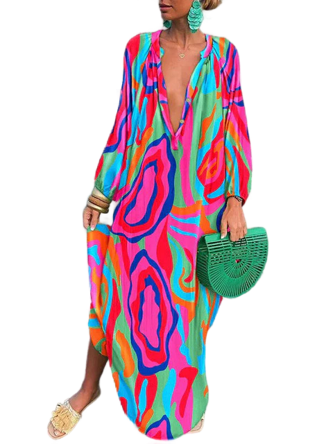 Vestido con estampado boho