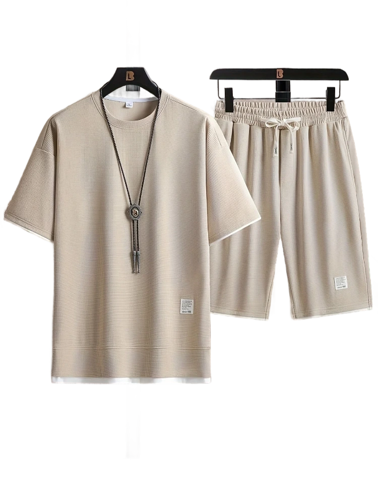Conjunto de ropa Cris de punto waffle